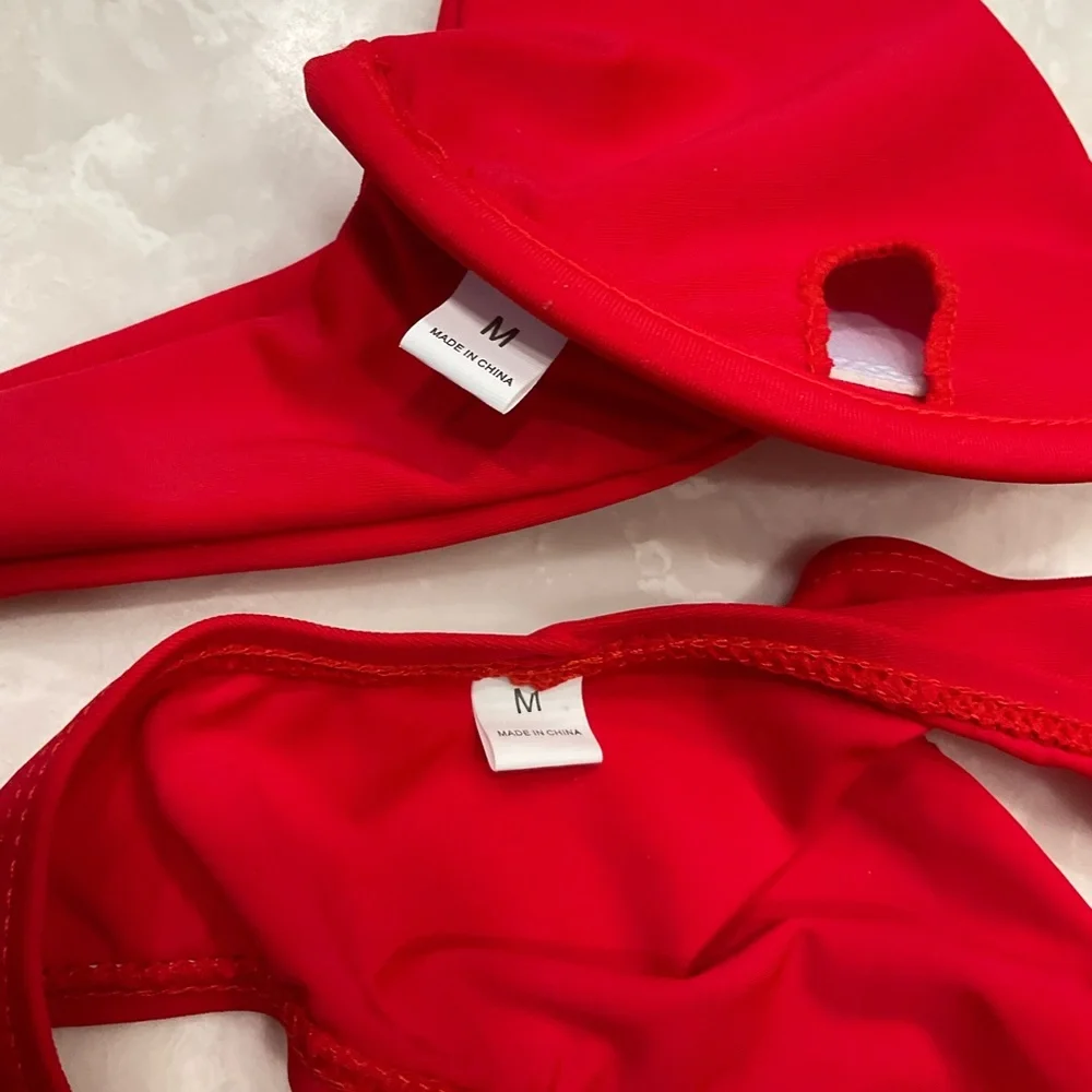 Bikini Two Piece, Red, Size M, NWOT, Removable Top Insert - Picture 5 of 16